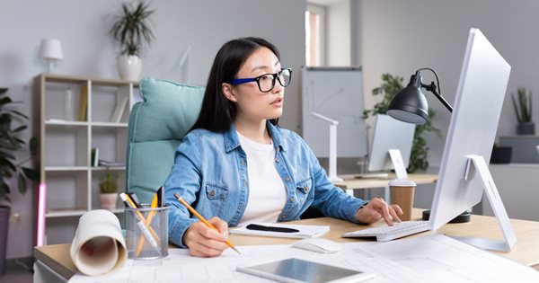 Woman at desk