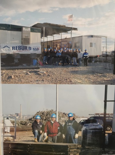 Crews at the landfill site